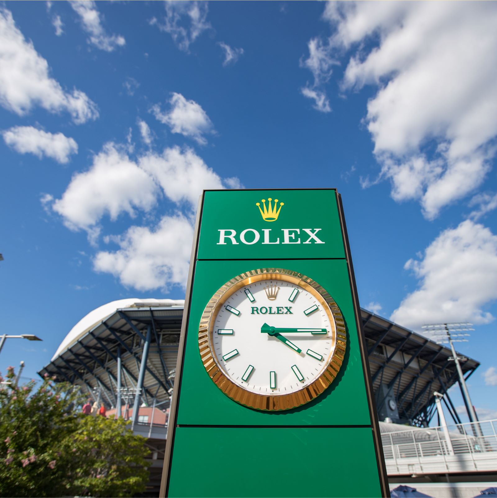 Rolex and US Open Tennis - Ben Bridge | Rolex Clock Near Stadium